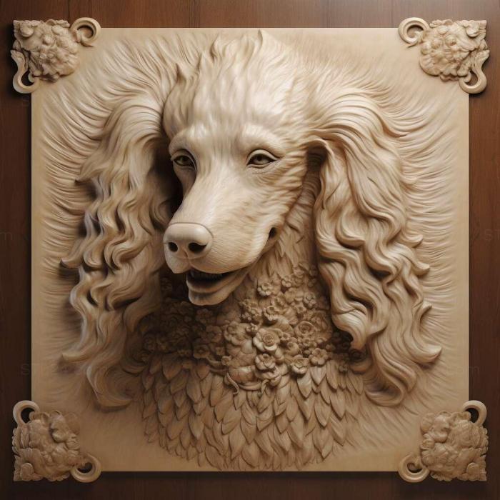 Nature and animals (Poodle dog 4, NATURE_7072) 3D models for cnc